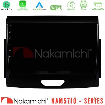 Nakamichi NAM5710 Series 8Core Android13 4+64GB Ford Ranger 2017-2022 Navigation Multimedia Tablet 9"