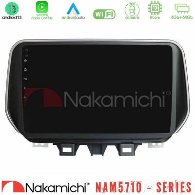 Nakamichi NAM5710 Series 8Core Android13 4+64GB Hyundai Tucson 2019- Navigation Multimedia Tablet 9"