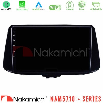 Nakamichi NAM5710 Series 8Core Android13 4+64GB Hyundai i30 Navigation Multimedia Tablet 9"