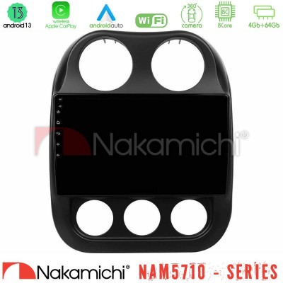 Nakamichi NAM5710 Series 8Core Android13 4+64GB Jeep Compass 2012-2016 Navigation Multimedia Tablet 9"