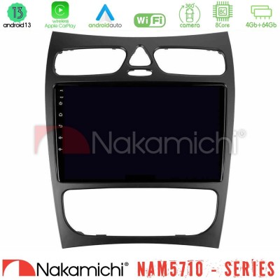 Nakamichi NAM5710 Series 8Core Android13 4+64GB Mercedes CLK Class W209 2000-2004 Navigation Multimedia Tablet 9"