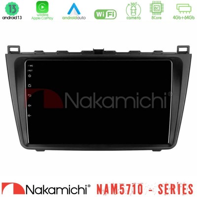 Nakamichi NAM5710 Series 8Core Android13 4+64GB Mazda 6 2008-2012 Navigation Multimedia Tablet 9"