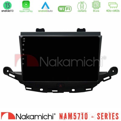 Nakamichi NAM5710 Series 8Core Android13 4+64GB Opel Astra K 2015-2019 Navigation Multimedia Tablet 9"