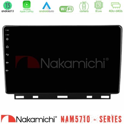 Nakamichi NAM5710 Series 8Core Android13 4+64GB Renault Clio 5 2020-2024 Navigation Multimedia Tablet 9"