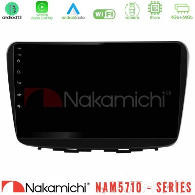 Nakamichi NAM5710 Series 8Core Android13 4+64GB Suzuki Baleno 2016-2021 Navigation Multimedia Tablet 9"