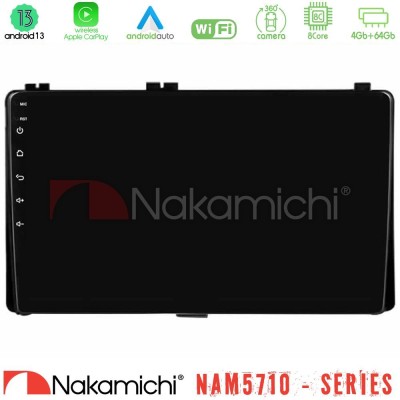 Nakamichi NAM5710 Series 8Core Android13 4+64GB Toyota Corolla/Auris 2017-2019 Navigat-ion Multimedia Tablet 9"