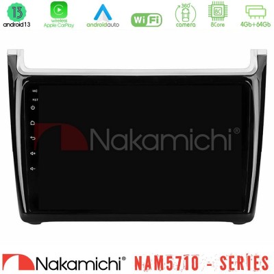 Nakamichi NAM5710 Series 8Core Android13 4+64GB Vw Polo Navigation Multimedia Tablet 9"