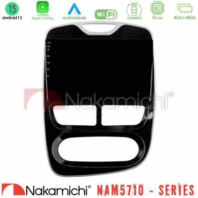 Nakamichi NAM5710 Series 8Core Android13 4+64GB Renault Clio 2012-2019 Navigation Multimedia Tablet 9"