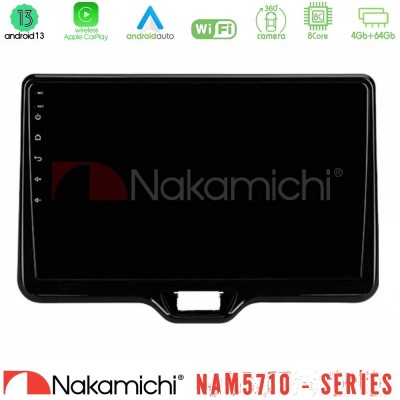 Nakamichi NAM5710 Series 8Core Android13 4+64GB Toyota Yaris Cross RHD 2020- (Low Version) Navigation Multimedia Tablet 9"