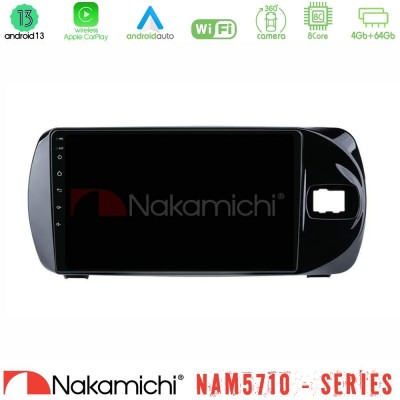 Nakamichi NAM5710 Series 8Core Android13 4+64GB Toyota Yaris (Vitz) 2015-2020 RHD Navigation Multimedia Tablet 9"