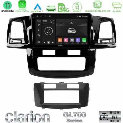 Clarion GL700 Series 8Core Android13 4+64GB Toyota Hilux 2007-2011 Navigation Multimedia Tablet 9" Με Carplay & Android Auto