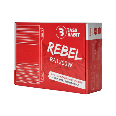 Ενισχυτής αυτοκινήτου 1 Channel 1200W Bass Habit Rebel RA1200W Ενισχυτής αυτοκινήτου 1 Channel 1200W Bass Habit Rebel RA1200W
