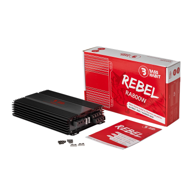 Ενισχυτής αυτοκινήτου 4 Channel 800W Bass Habit Rebel RA800W Ενισχυτής αυτοκινήτου 4 Channel 800W Bass Habit Rebel RA800W