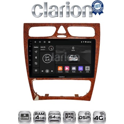 CLARION GL72171W Οθόνη OEM Multimedia Αυτοκινήτου για Mercedes C Class 1999 2004 (Προ Facelift) (CarPlay/AndroidAuto/BT/GPS/WIF