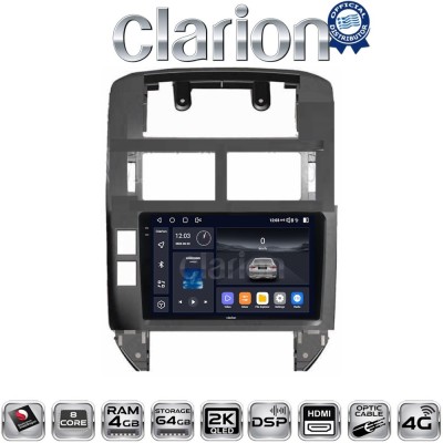 CLARION GL74582 Οθόνη OEM Multimedia Αυτοκινήτου για VW POLO 20022010 (CarPlay/AndroidAuto/BT/GPS/WIFI/GPRS)
