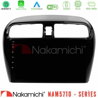 Nakamichi NAM5710 Series 8Core Android13 4+64GB Mitsubishi Space Star 2013-2016 Navigation Multimedia Tablet 9"