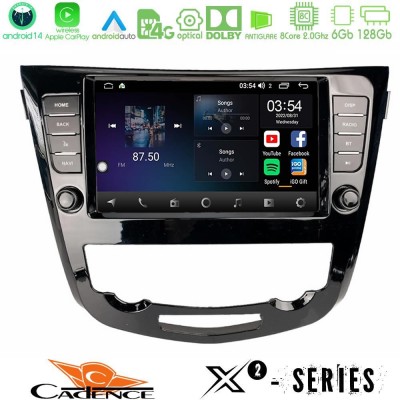 Cadence X2 Series 8Core Android14 6+128GB Nissan Qashqai J11 (AUTO A/C) Navigation Multimedia Tablet 9"