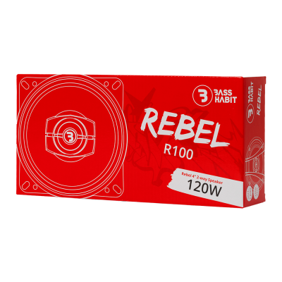 R100 Bass Habit Rebel Ηχεία Αυτοκινήτου 4" 2-Way 40W RMS 4Ω