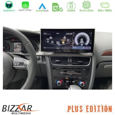 Bizzar Plus Edition Audi A4/A5 (B8) 2008-2015 (με MMI3G) Android14 8Core (8+128GB) Navigation Multimedia 10.25" HD Anti-reflecti