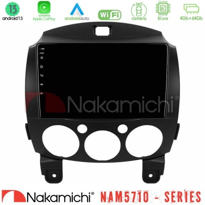 Nakamichi NAM5710 Series 8Core Android13 4+64GB Mazda 2 2008-2014 Navigation Multimedia Tablet 9"