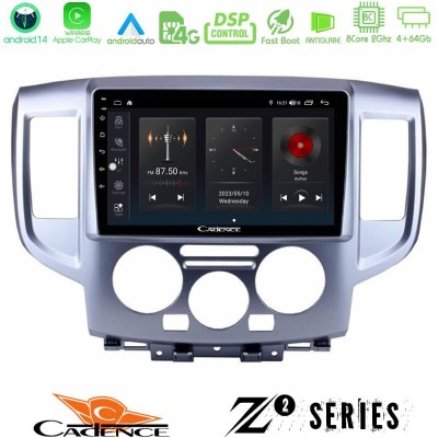 Cadence Z2 Series 8Core Android14 4+64GB Nissan NV200 Navigation Multimedia Tablet 9" Με Carplay & Android Auto
