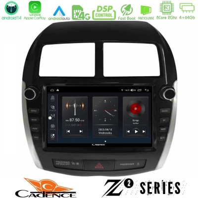 Cadence Z2 Series 8Core Android14 4+64GB Mitsubishi ASX 2013-2018 Navigation Multimedia Tablet 9" Με Carplay & Android Auto (Oem