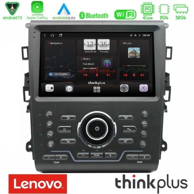 Lenovo Thinkplus Series 4Core Android15 2+32GB Ford Mondeo 2014-2021 Navigation Multimedia Tablet 9" Με Carplay & Android Auto