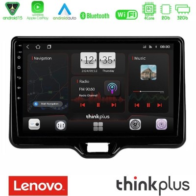 Lenovo Thinkplus Series 4Core Android15 2+32GB Toyota Yaris Cross RHD 2020- (Low Version) Navigation Multimedia Tablet 9" Με Car