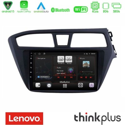 Lenovo Thinkplus Series 4Core Android15 2+32GB Hyundai i20 2014-2018 RHD Navigation Multimedia Tablet 9" Με Carplay & Android Au