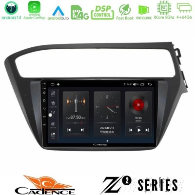 Cadence Z2 Series 8Core Android14 4+64GB Hyundai i20 2018-2020 RHD Navigation Multimedia Tablet 9" Με Carplay & Android Auto