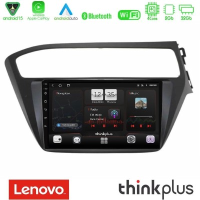 Lenovo Thinkplus Series 4Core Android15 2+32GB Hyundai i20 2018-2020 RHD Navigation Multimedia Tablet 9" Με Carplay & Android Au
