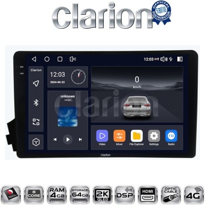 CLARION GL74015 Οθόνη OEM Multimedia Αυτοκινήτου για Ssangyong Actyon - Kyron 20062015(CarPlay/AndroidAuto/BT/GPS/WIFI/GPRS)