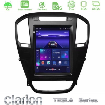 Clarion GL300 Tesla Series Android OS 8Core 4+64GB Opel Insignia 2008-2013 Navigation Multimedia Tablet 9.7"