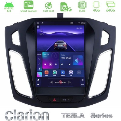 Clarion GL300 Tesla Series Android OS 8Core 4+64GB Ford Focus 2012-2018 Navigation Multimedia Tablet 9.7"