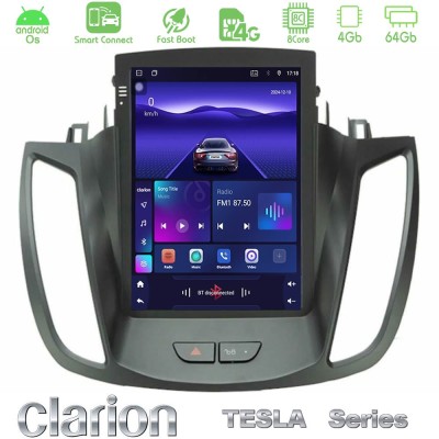 Clarion GL300 Tesla Series Android OS 8Core 4+64GB Renault Clio 5 2020-2025 Navigation Multimedia Tablet 9.7"