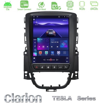 Clarion GL300 Tesla Series Android OS 8Core 4+64GB Renault Clio 5 2020-2025 Navigation Multimedia Tablet 9.7"