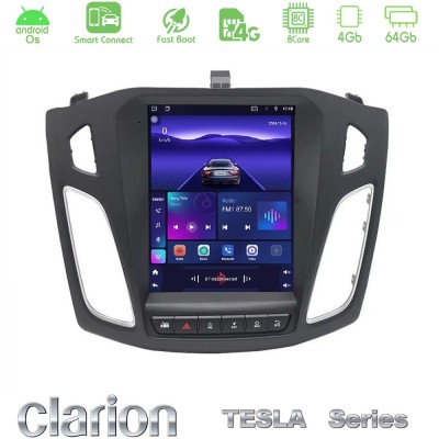 Clarion GL300 Tesla Series Android OS 8Core 4+64GB Ford Focus 2012-2018 Navigation Multimedia Tablet 9.7"