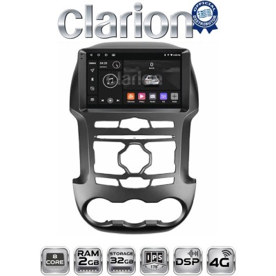 CLARION GL71345 Οθόνη OEM Multimedia Αυτοκινήτου για Ford Ranger 2011 2015 (CarPlay/AndroidAuto/BT/GPS/WIFI/GPRS)
