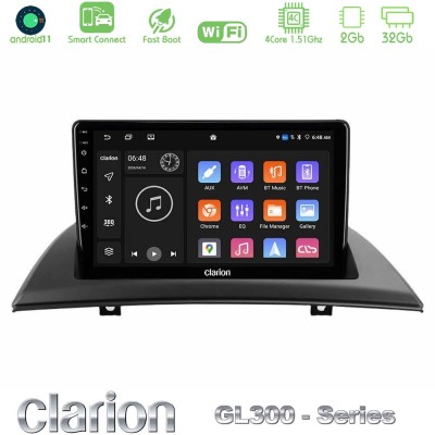 Clarion GL300 Series 4Core Android11 2+32GB BMW E83 Navigation Multimedia Tablet 9" Με Carplay & Android Auto