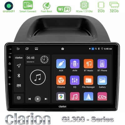 Clarion GL300 Series 4Core Android11 2+32GB Ford Ecosport 2018-2020 Navigation Multimedia Tablet 10" Με Carplay & Android Auto