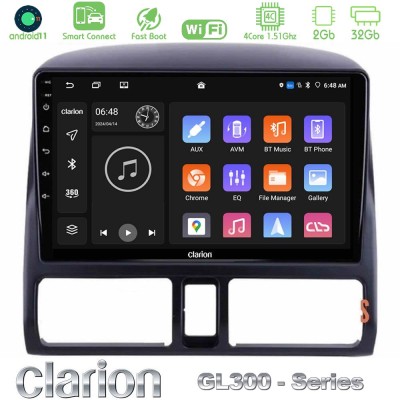 Clarion GL300 Series 4Core Android11 2+32GB Honda CRV 2002-2006 Navigation Multimedia Tablet 9" Με Carplay & Android Auto