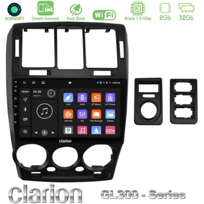 Clarion GL300 Series 4Core Android11 2+32GB Hyundai Getz 2002-2009 Navigation Multimedia Tablet 9" Με Carplay & Android Auto