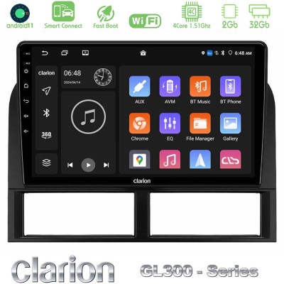 Clarion GL300 Series 4Core Android11 2+32GB Jeep Grand Cherokee 1999-2004 Navigation Multimedia Tablet 9" Με Carplay & Android A