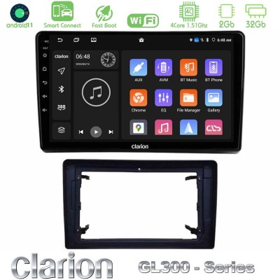 Clarion GL300 Series 4Core Android11 2+32GB Chrysler / Dodge / Jeep Navigation Multimedia Tablet 10" Με Carplay & Android Auto
