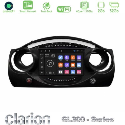 Clarion GL300 Series 4Core Android11 2+32GB Mini Cooper R50 Navigation Multimedia Tablet 9" Με Carplay & Android Auto