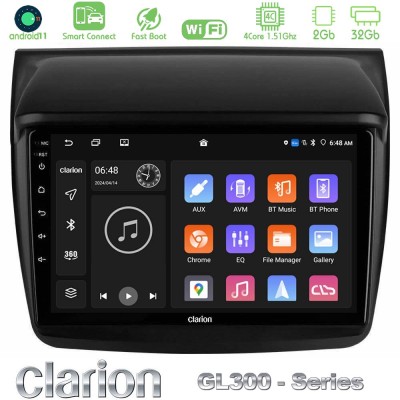 Clarion GL300 Series 4Core Android11 2+32GB Mitsubishi L200 Navigation Multimedia Tablet 9" Με Carplay & Android Auto