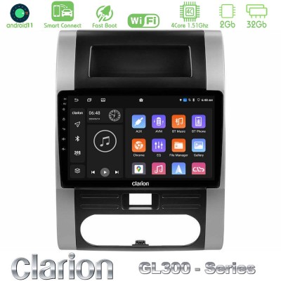 Clarion GL300 Series 4Core Android11 2+32GB Nissan X-Trail T31 Navigation Multimedia Tablet 10" Με Carplay & Android Auto
