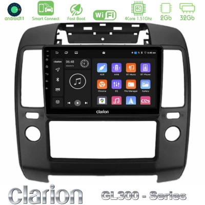 Clarion GL300 Series 4Core Android11 2+32GB Nissan Navara Navigation Multimedia Tablet 9" Με Carplay & Android Auto
