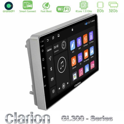 Clarion GL300 Series 4Core Android11 2+32GB Opel Astra/Corsa/Antara/Zafira Navigation Multimedia Tablet 9" Με Carplay & Android 