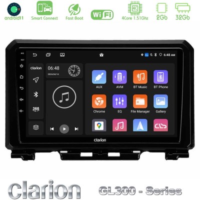 Clarion GL300 Series 4Core Android11 2+32GB Suzuki Jimny 2018-2022 Navigation Multimedia Tablet 9" Με Carplay & Android Auto